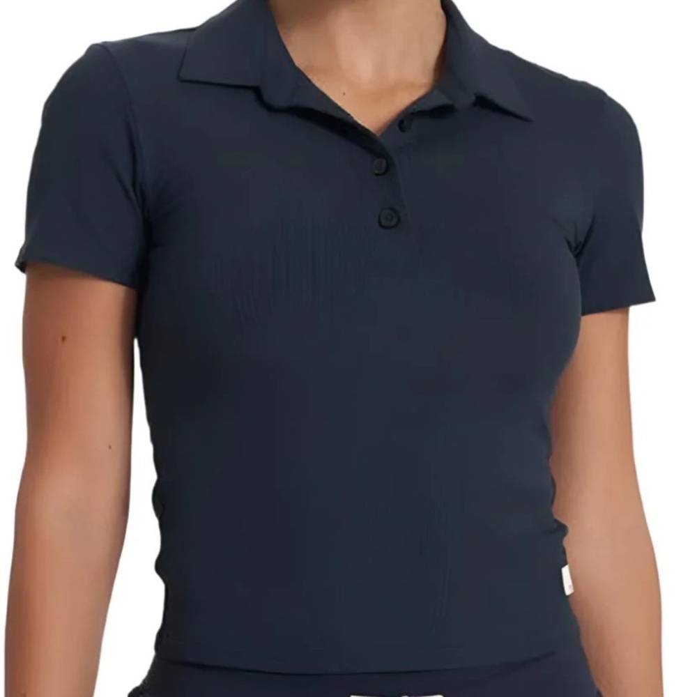 Vuori Blue Fitted Polo Button Down Shirt